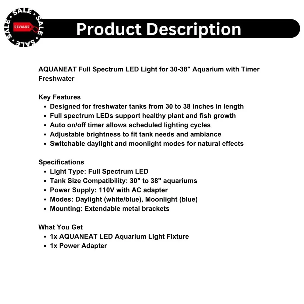 AQUANEAT Full Spectrum LED Light for 30-38